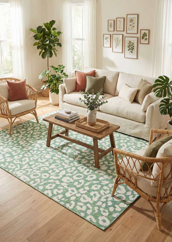 9' x 12' Easy-Clean Safari Indoor / Outdoor Rug