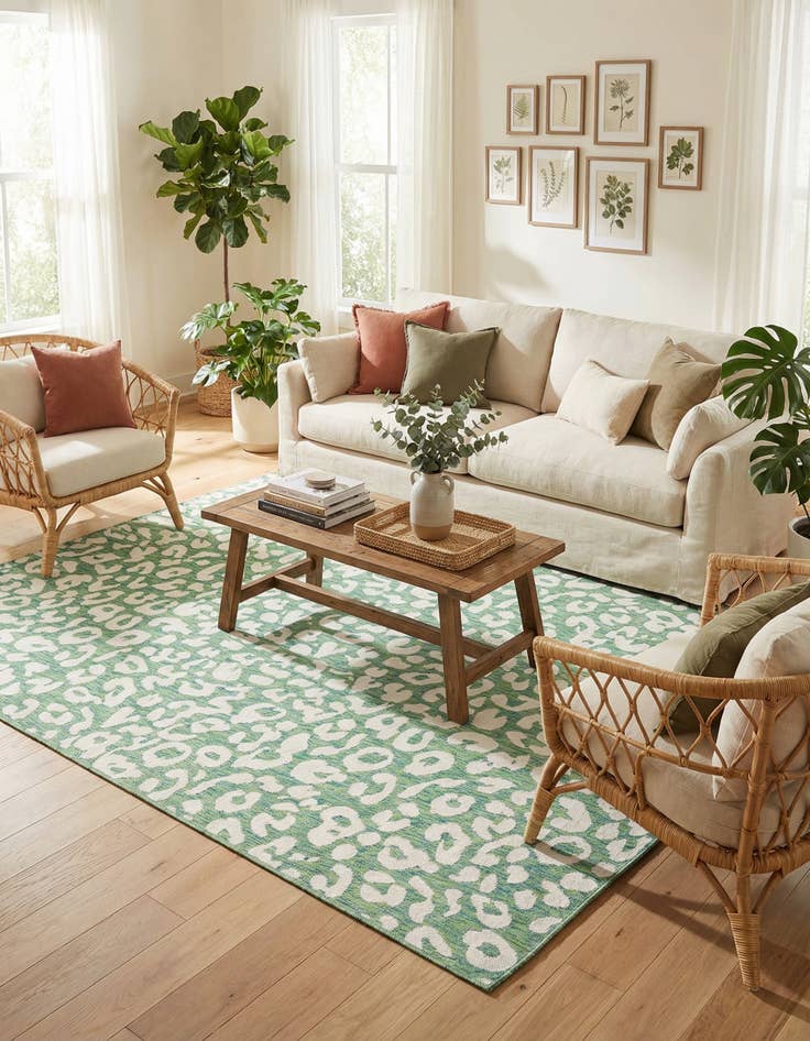 Detail image of 9' x 12'  Washable Safari Indoor / Outdoor Rug