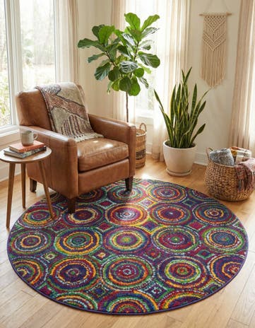 5' 3 x 5' 3 Calypso Round Rug