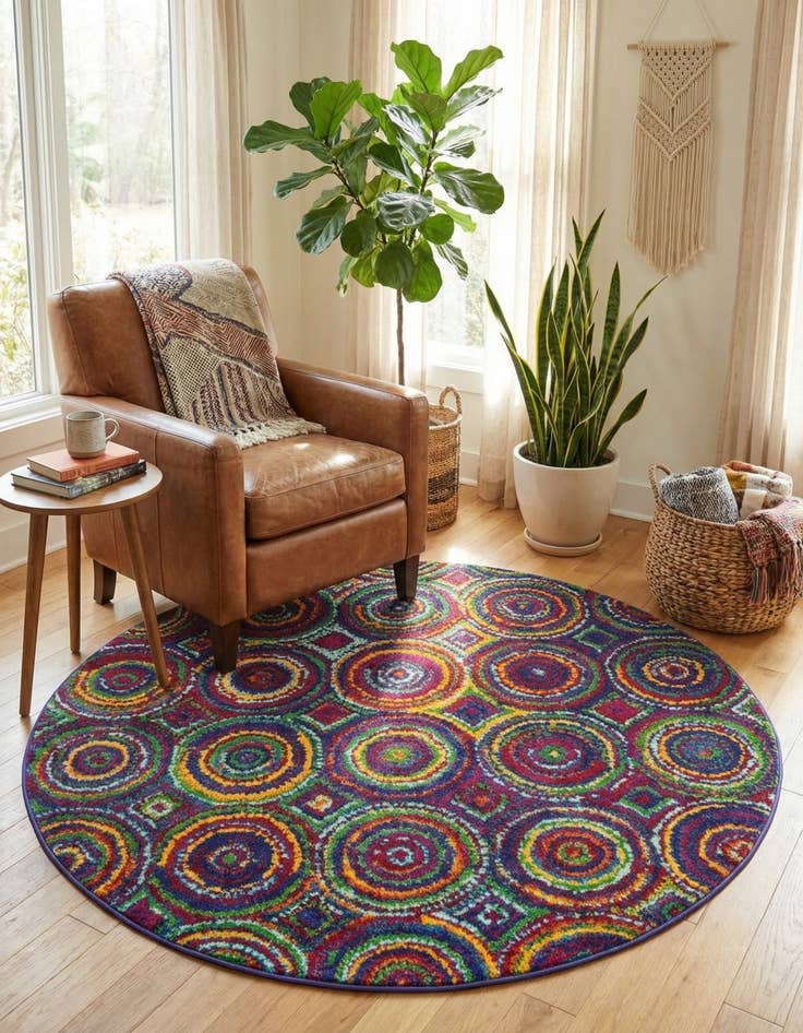 Detail image of  5' 3 x 5' 3 Calypso Round Rug