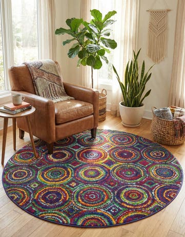 5' 3 x 5' 3 Calypso Round Rug