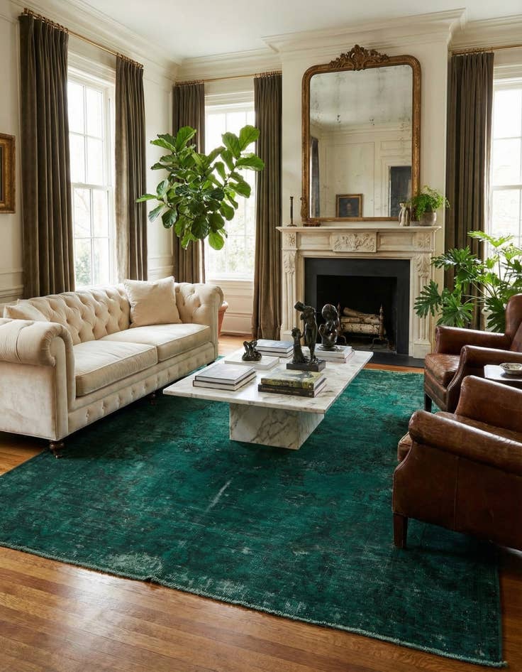 Detail image of 6' 1 x 9' 10  Hand Knotted Ultra Vintage Persian Wool Rug