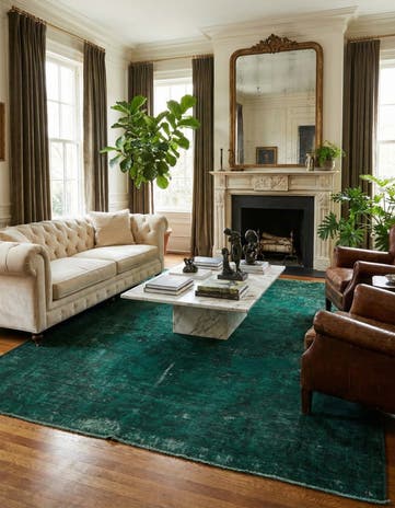 6' 1 x 9' 10 Hand Knotted Ultra Vintage Persian Wool Rug