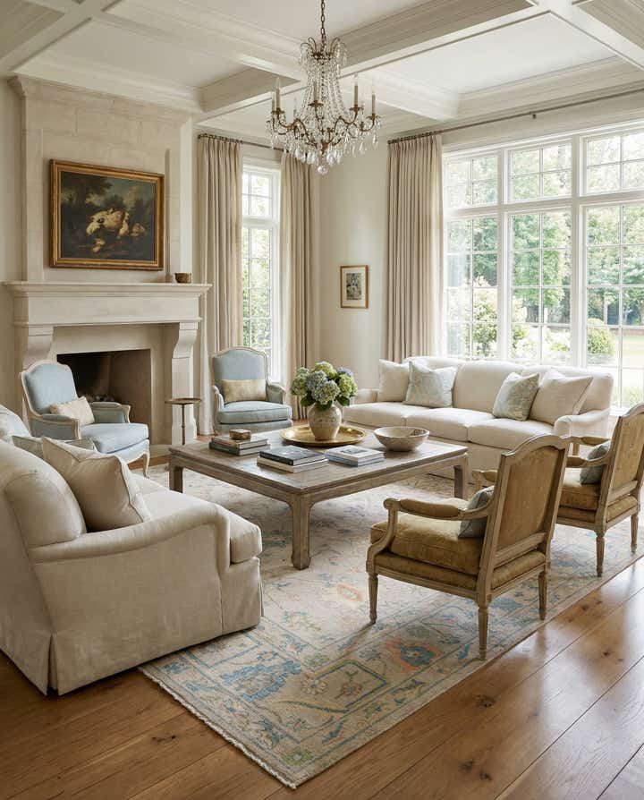 9' 2 x 11' 11 Hand Knotted Oushak Wool Rug