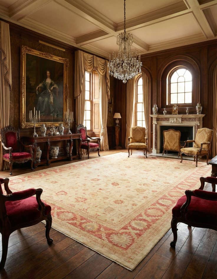 Detail image of 16' 4 x 23' 5  Hand Knotted Peshawar Ziegler Oriental Rug