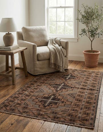 3' 6 x 6' 3 Hand Knotted Ultra Vintage Persian Wool Rug