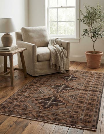 3' 6 x 6' 3 Hand Knotted Ultra Vintage Persian Wool Rug