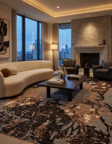 6' 6 x 9' 11 Hand Knotted Anar Rug