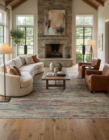 13' 6 x 20' 9 Hand Knotted Darya Wool Rug