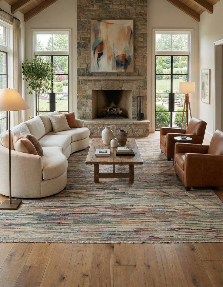 Detail image of 13' 6 x 20' 9  Hand Knotted Darya Wool Rug