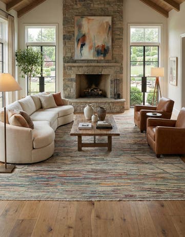 13' 6 x 20' 9 Hand Knotted Darya Wool Rug