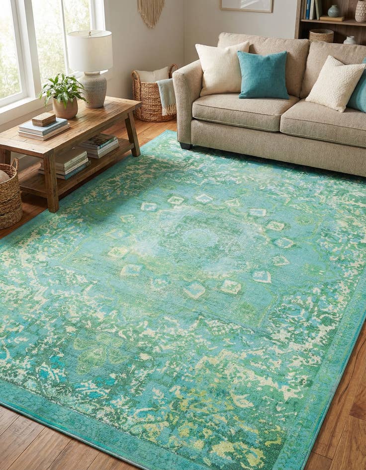 Detail image of  7' 3 x 10'  Washable Francesca Rug