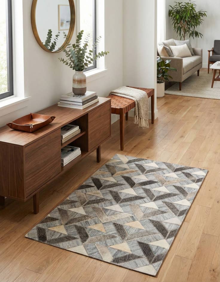 Detail image of 2' 1 x 3' Cowhide Rug