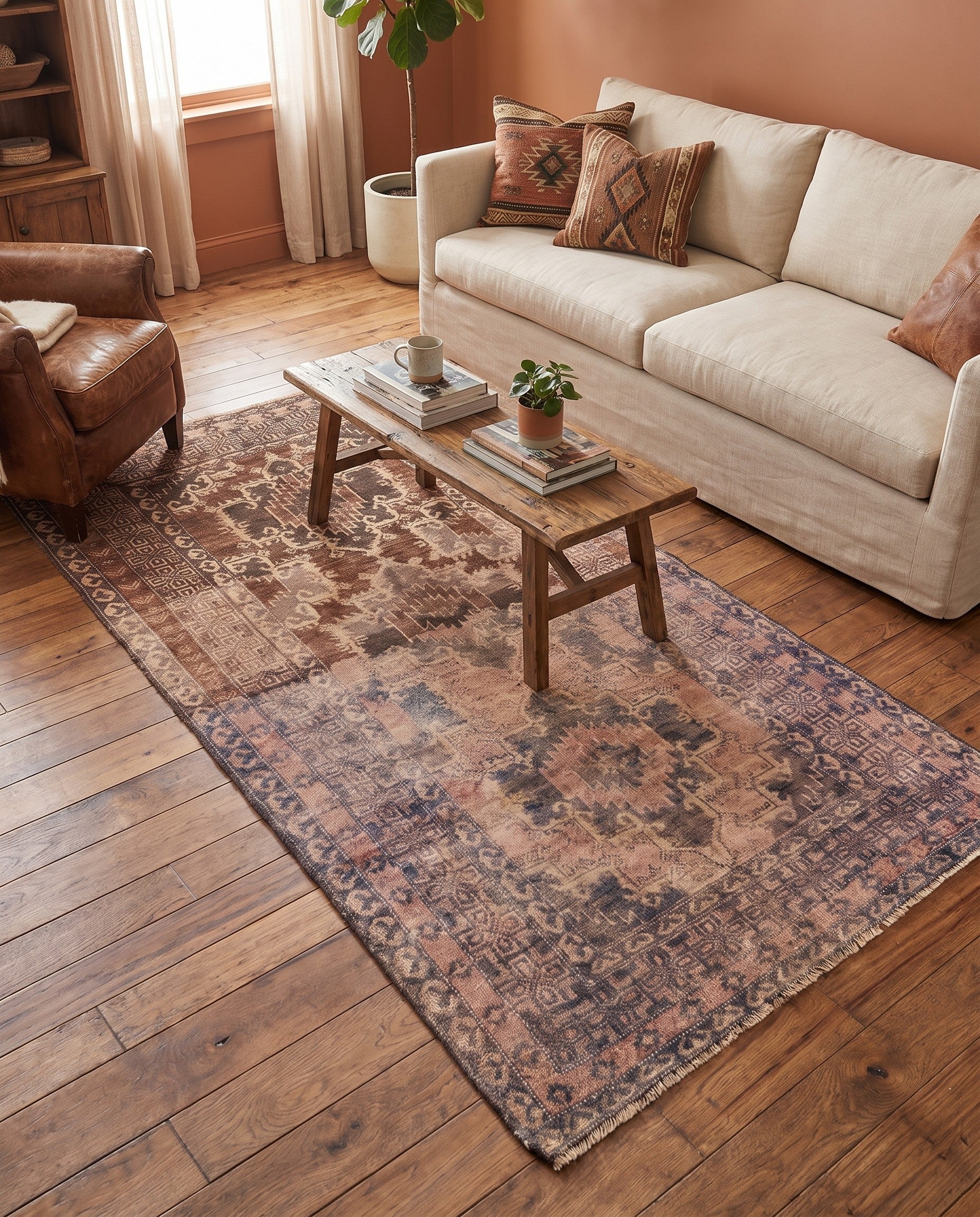 3' 9 x 6' 9 Hand Knotted Balouch Persian Wool Rug