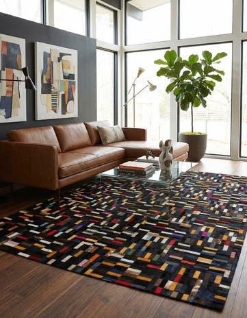 5' 2 x 7' 11 Cowhide - Patchwork Rug