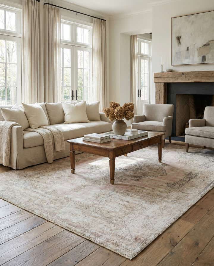 6' 3 x 9' 5 Hand Knotted Ultra Vintage Persian Wool Rug