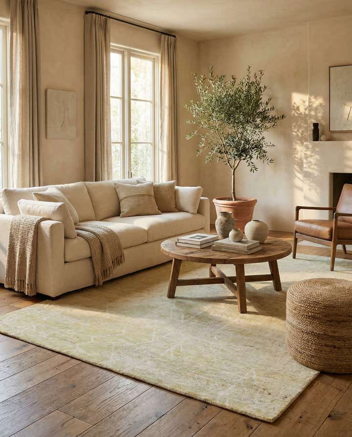 5' 8 x 8' 3 Hand Knotted Moroccan Wool Rug