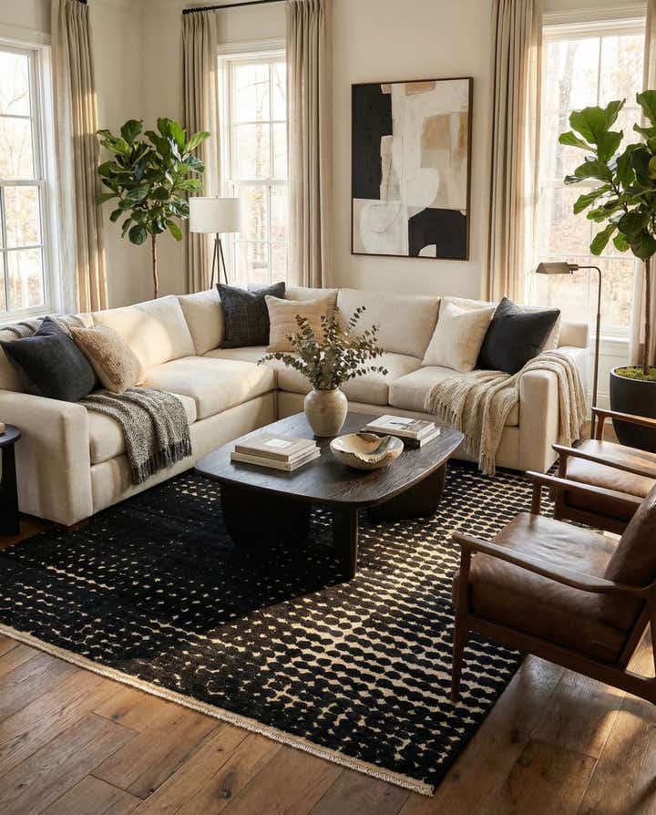 8' x 10' 6 Hand Knotted Darya Wool Rug