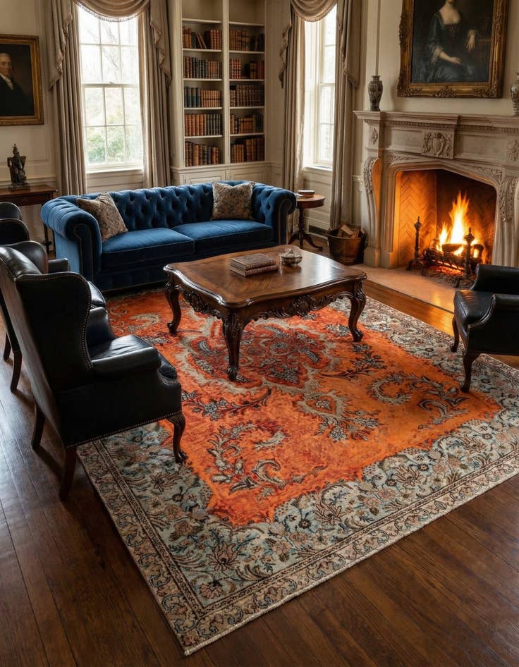 Detail image of 7' 9 x 10' 8 Vintage Royal Wool Rug