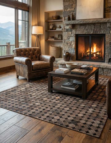 5' 1 x 7' 1 Cowhide Rug