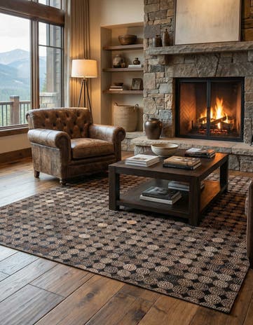5' 1 x 7' 1 Cowhide Rug