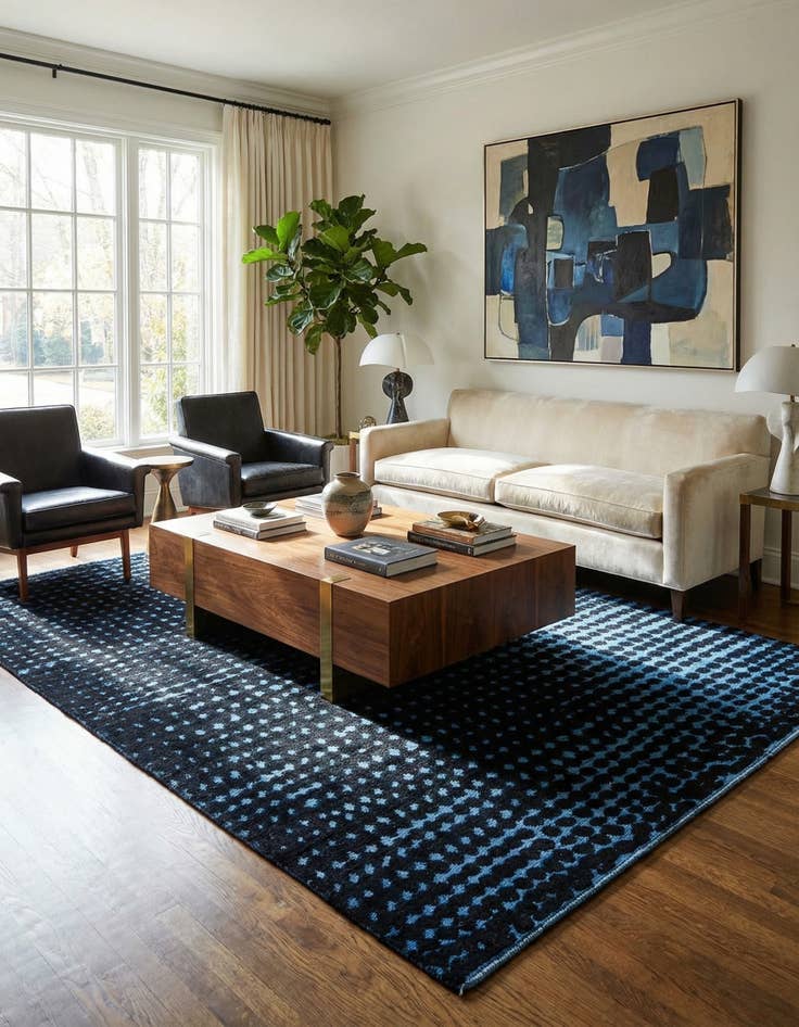 Detail image of 6' 4 x 10' 4  Hand Knotted Darya Wool Rug