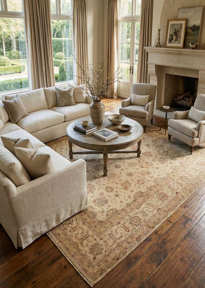 15' 3 x 23' 8 Hand Knotted Peshawar Ziegler Oriental Rug