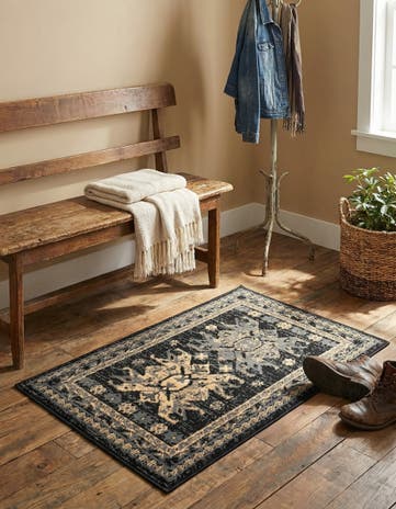 Black Heris Rug