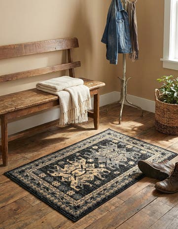 Black Heris Rug