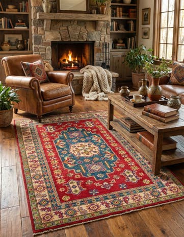 4' 1 x 6' Hand Knotted Kazak Rug