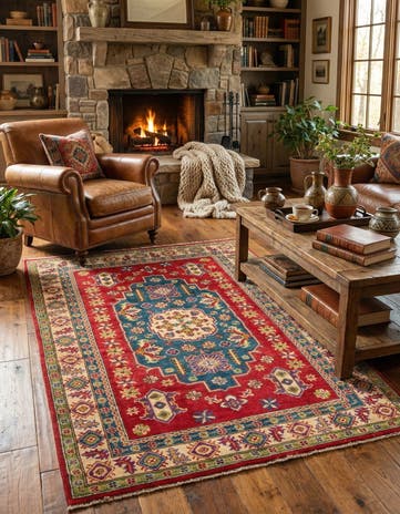 4' 1 x 6' Hand Knotted Kazak Rug
