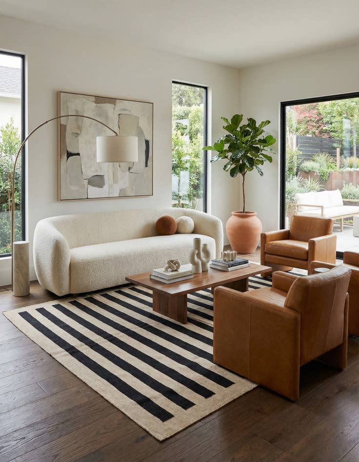 Detail image of 6' 9 x 9' 11  Hand Woven Kilim Modern Wool Rug