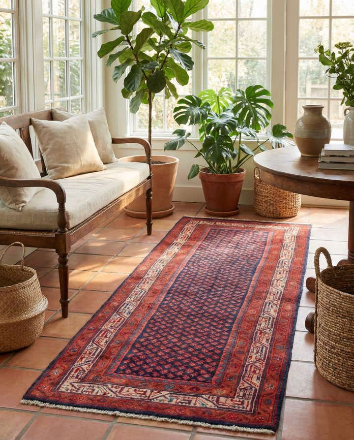 3' 5 x 10' Hand Knotted Farahan Persian Wool Runner Rug