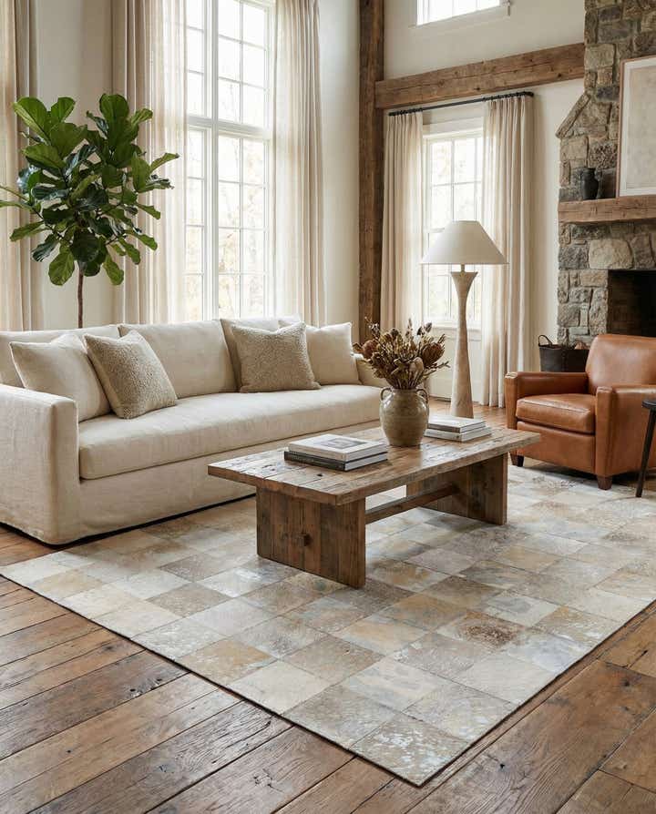 5' 1 x 8' Cowhide Rug