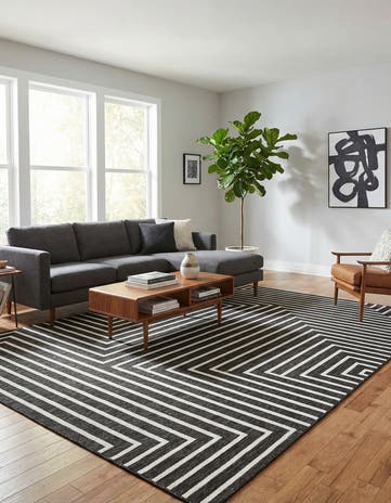 9' x 12' Easy-Clean Modern Indoor / Outdoor Rug