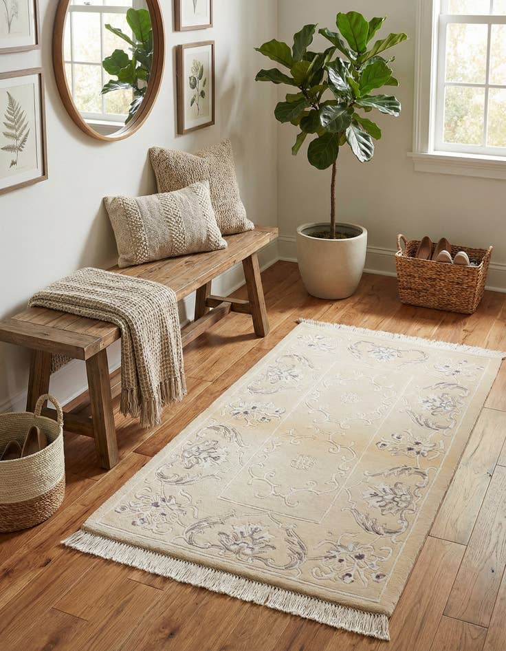 Detail image of 2' 8 x 4' 7  Hand Knotted Darya Wool Rug