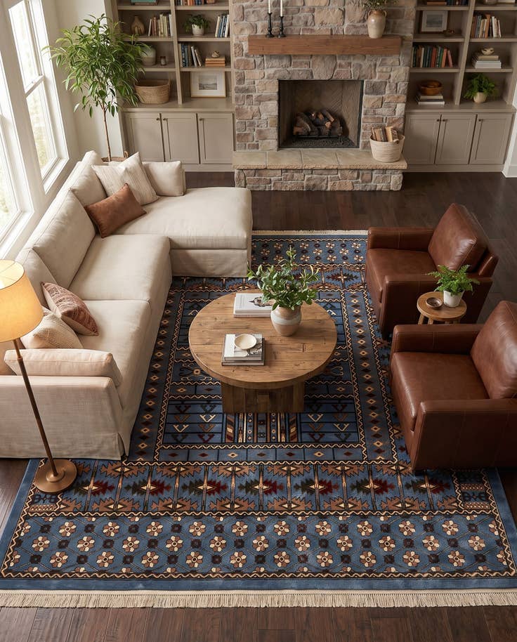 Detail image of 10' x 10' Bokhara Square Rug
