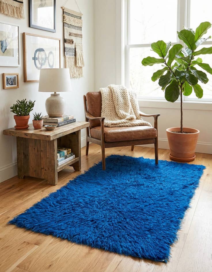 Detail image of  2' 6 x 4' 7  Hand Knotted Moroccan Wool Rug