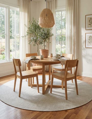 10' x 10' Hand Woven Geo Trellis Flatweave Round Rug