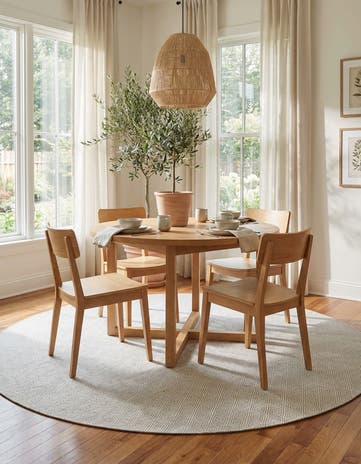 10' x 10' Hand Woven Geo Trellis Flatweave Round Rug