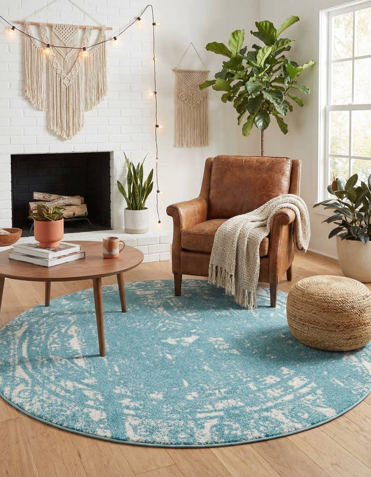 Detail image of  6' x 6' Lennon Round Rug