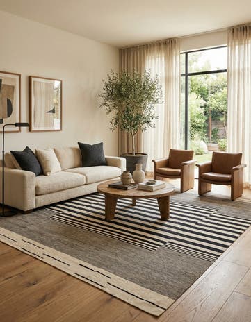 8' 4 x 9' 6 Hand Woven Kilim Modern Wool Rug