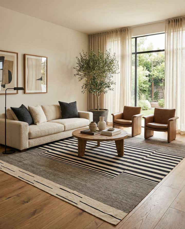 8' 4 x 9' 6 Hand Woven Kilim Modern Wool Rug