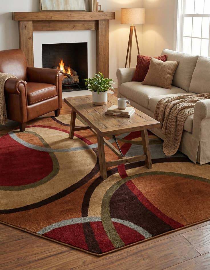 Detail image of  7' x 7' Cafe Octagon Rug