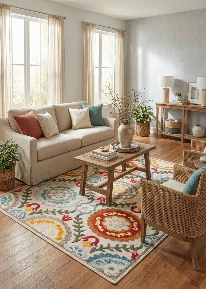 9' x 12' Easy-Clean Casablanca Indoor / Outdoor Rug