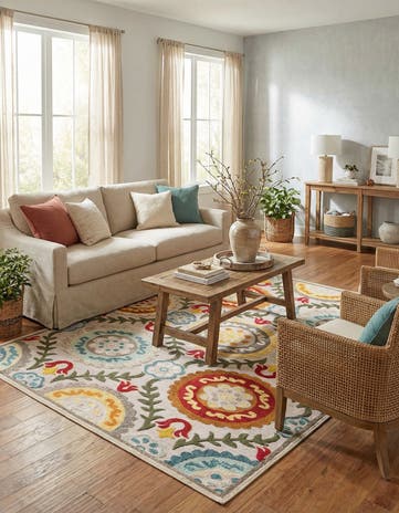 9' x 12' Easy-Clean Casablanca Indoor / Outdoor Rug