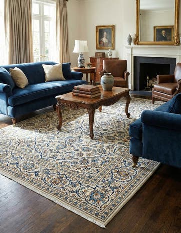 6' 5 x 9' 10 Kashan Wool Rug