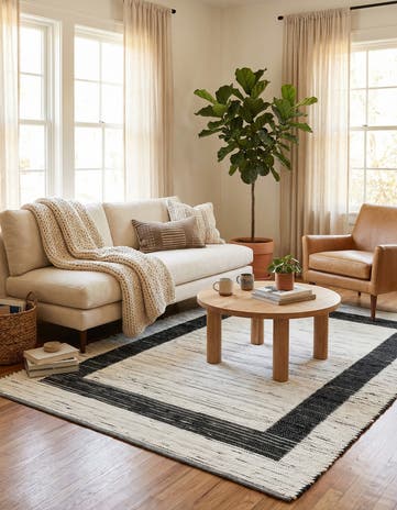 7' 1 x 10' Hand Woven Chindi Jute Rug