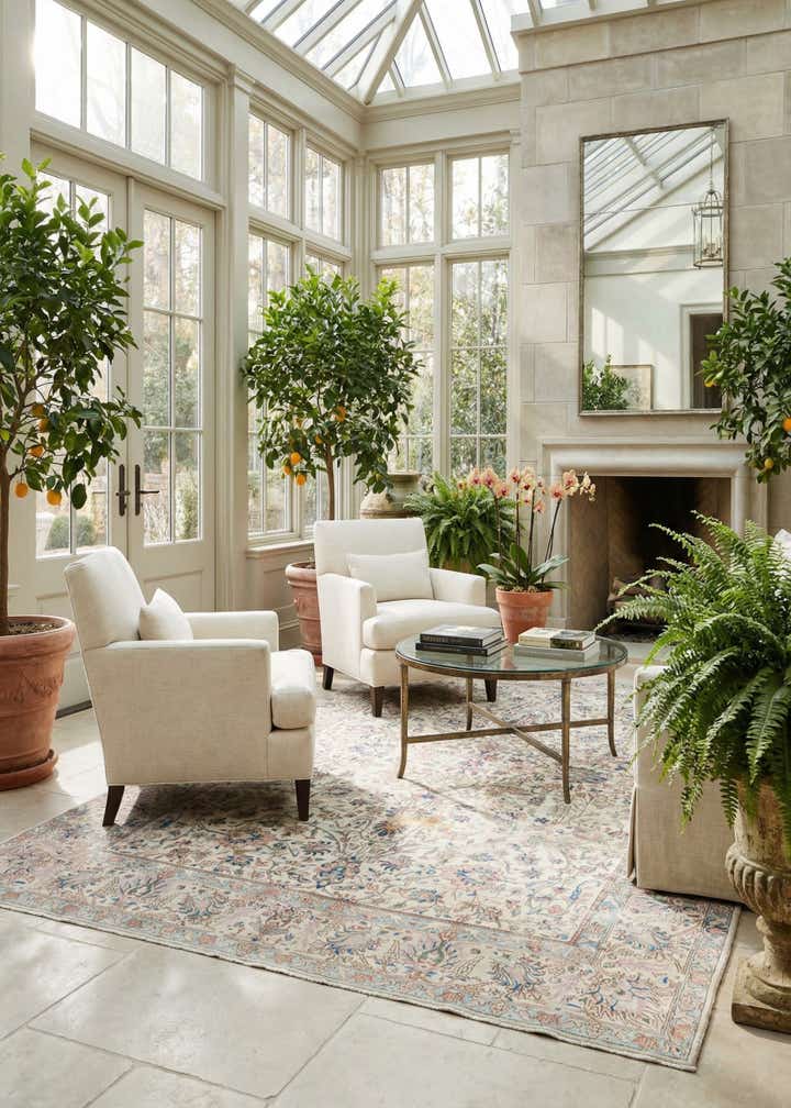 8' 3 x 11' 10 Hand Knotted Kerman Persian Wool Rug