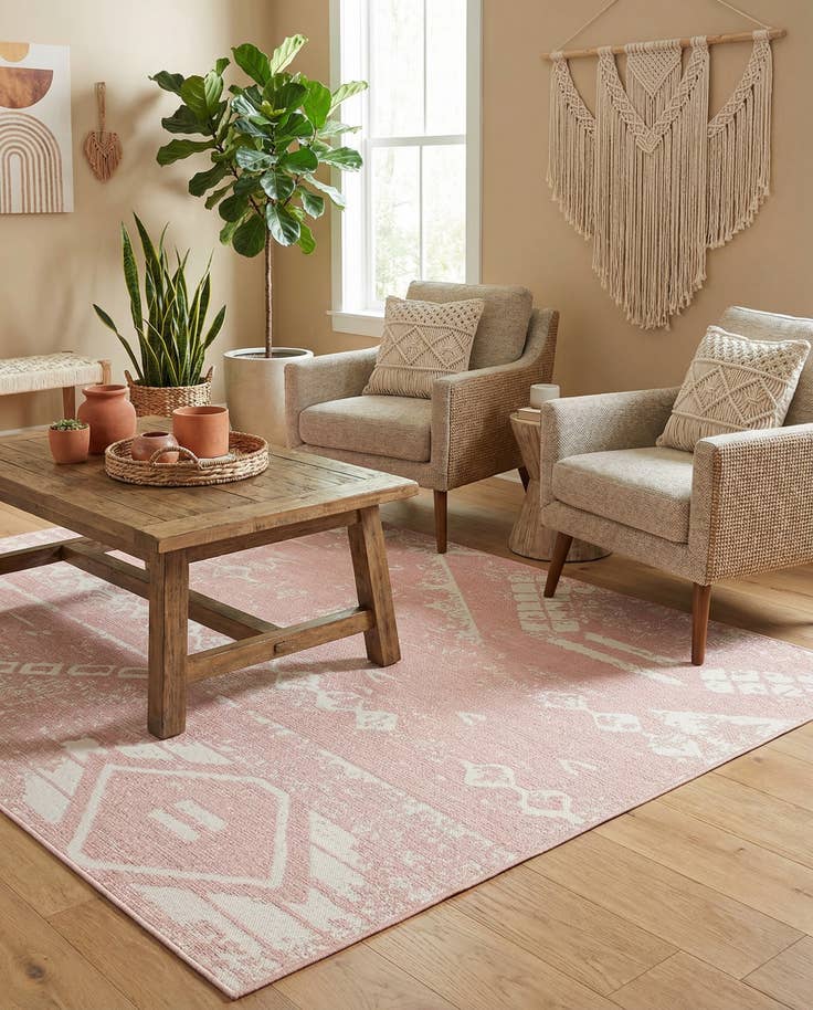 Detail image of 7' x 10' Easy-Clean Bohemian Indoor / Outdoor Rug